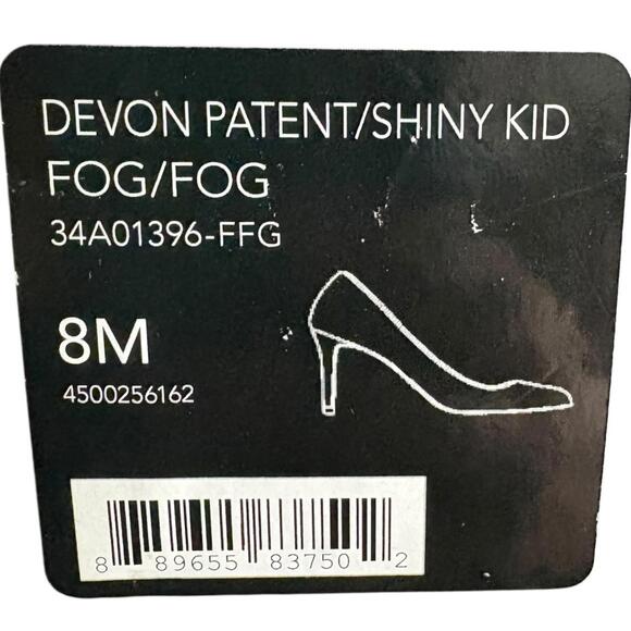 Coach Devon Patent Leather Pumps Fog Beige Women’s Size 8B Stiletto Heels - Picture 12 of 13